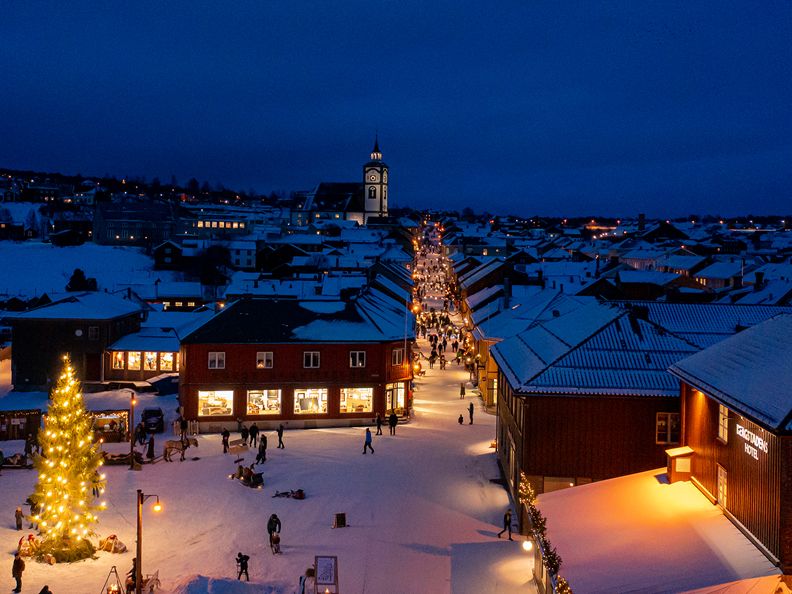 Weihnachten in Røros, Norwegen