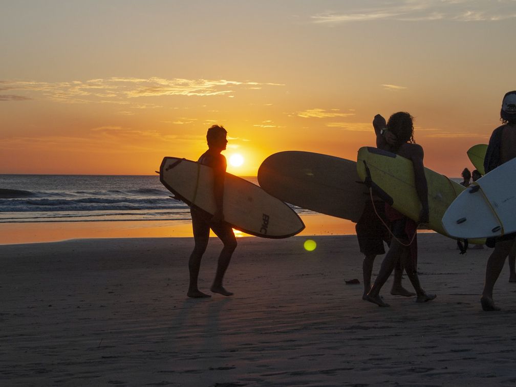 Allein Reisen, Surfen in Costa Rica
