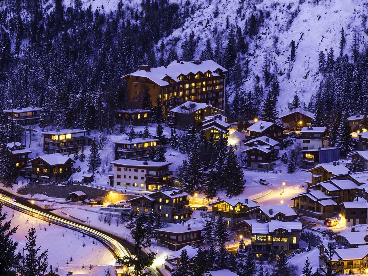 Courchevel in den französischen Alpen, Luxushotels, Chalets