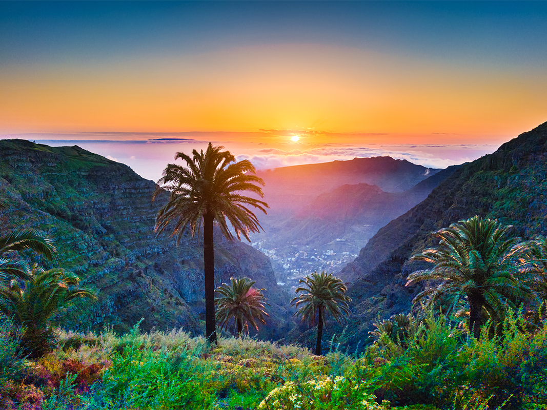 Blick auf das fruchtbare Valle de Agaete