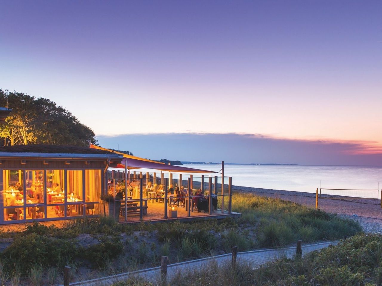Das Restaurant Bootshaus im Resort Weissenhaus