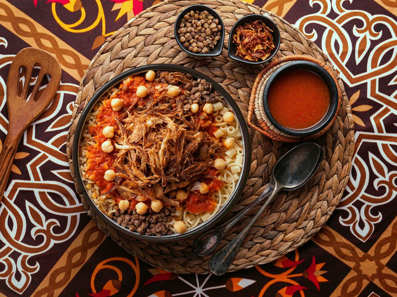 Ägyptische Speise Koshari