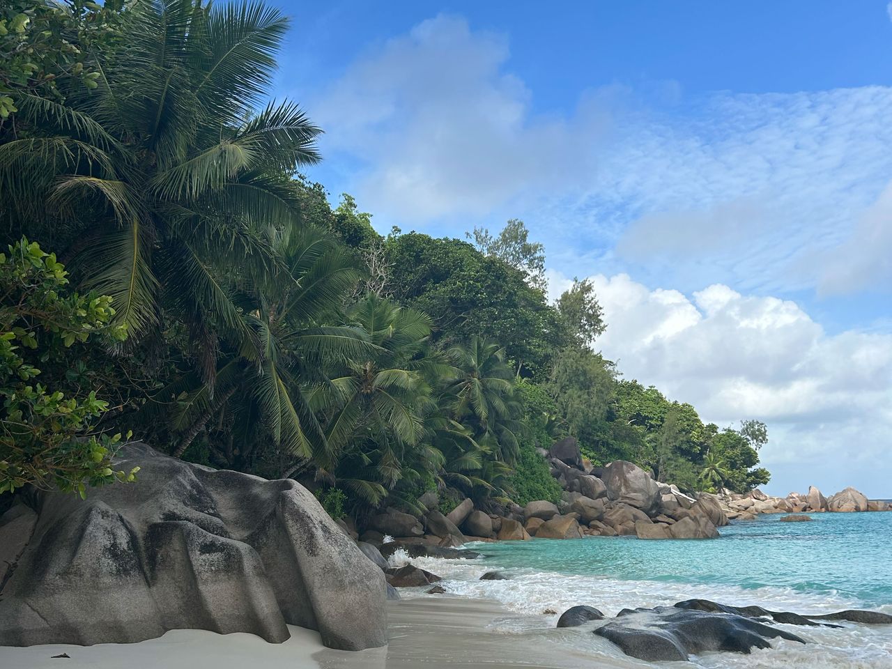 Anse Georgette am Morgen