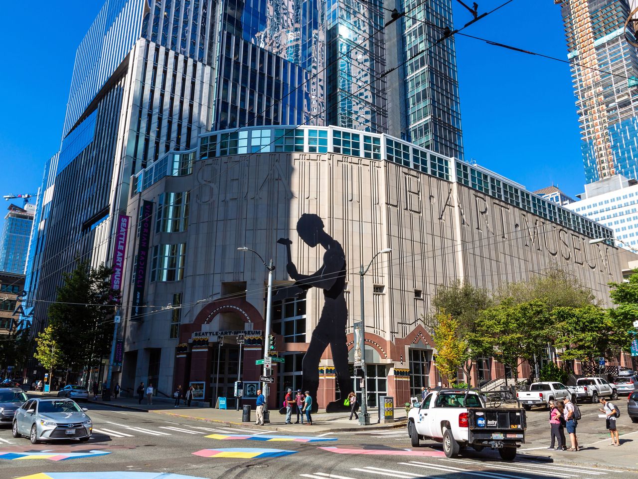&bdquo;Hammering Man&ldquo; von Jonathan Borofsky, Seattle Art Museum