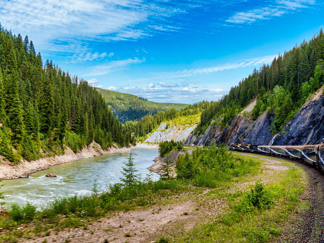 Rocky Mountaineer in Kanada, Aussicht