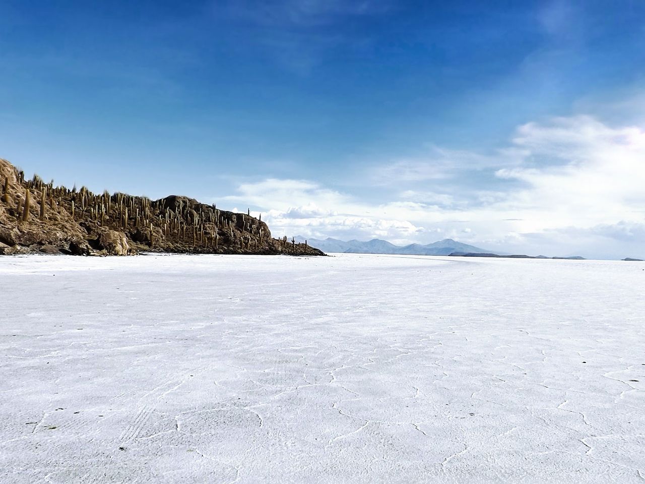 Vulkanische Insel Incahuasi, Bolivien