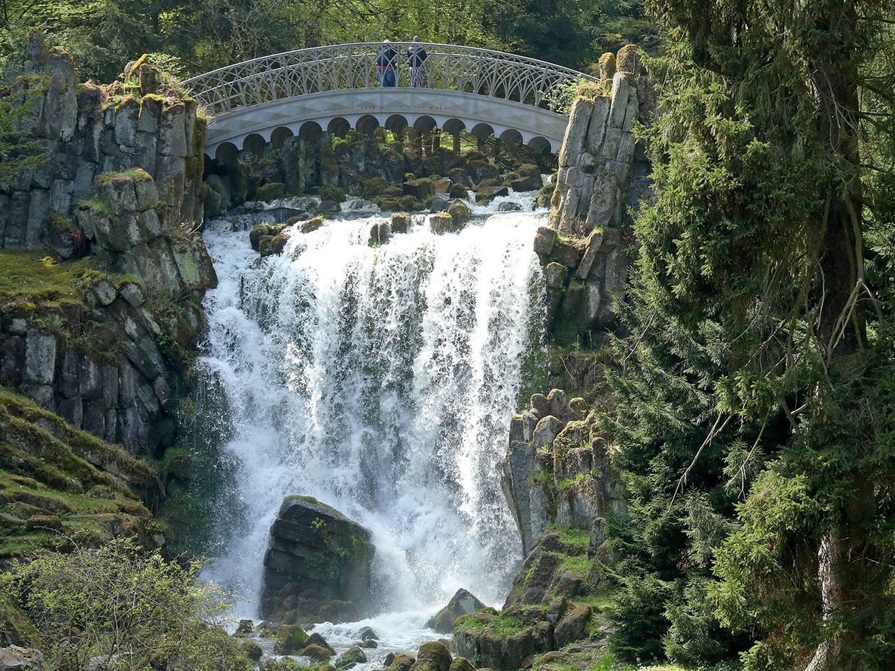 Wasserspiele im Bergpark Wilhelmshöhe in Kassel