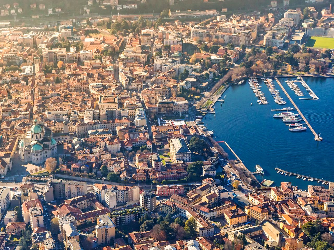 Luftaufnahme Como am Comer See