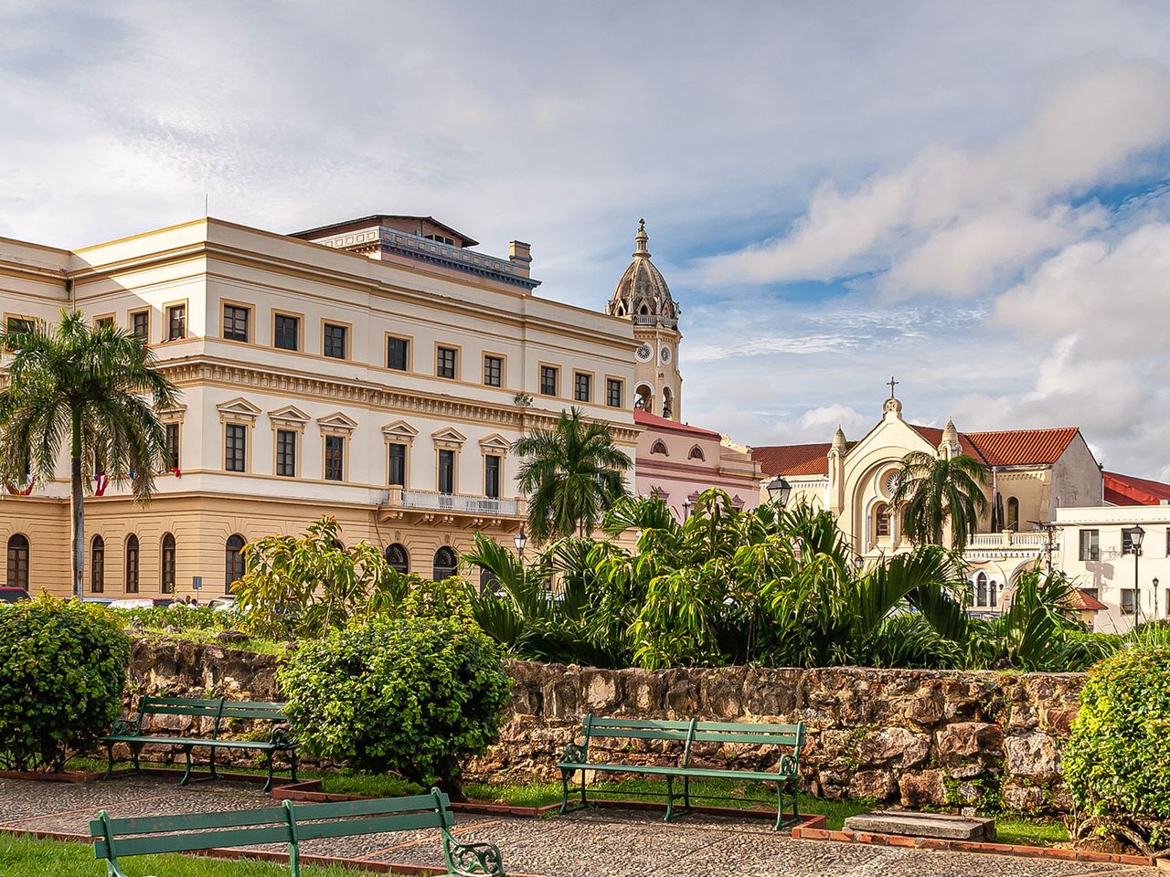 Casco Viejo in Panama-Stadt, Blick auf Gebäude