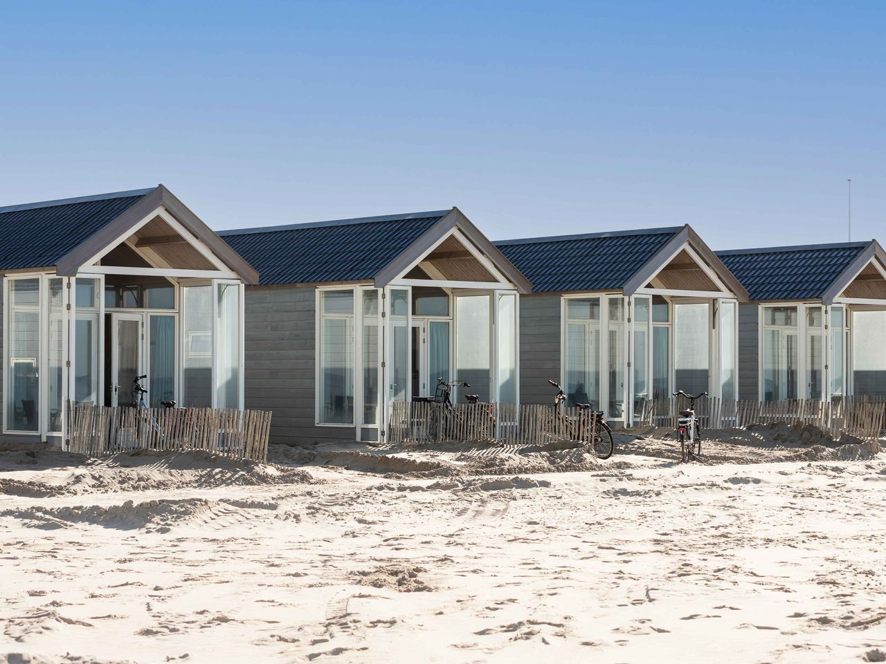 Strandhuisjes von Katwijk aan Zee, Niederlande