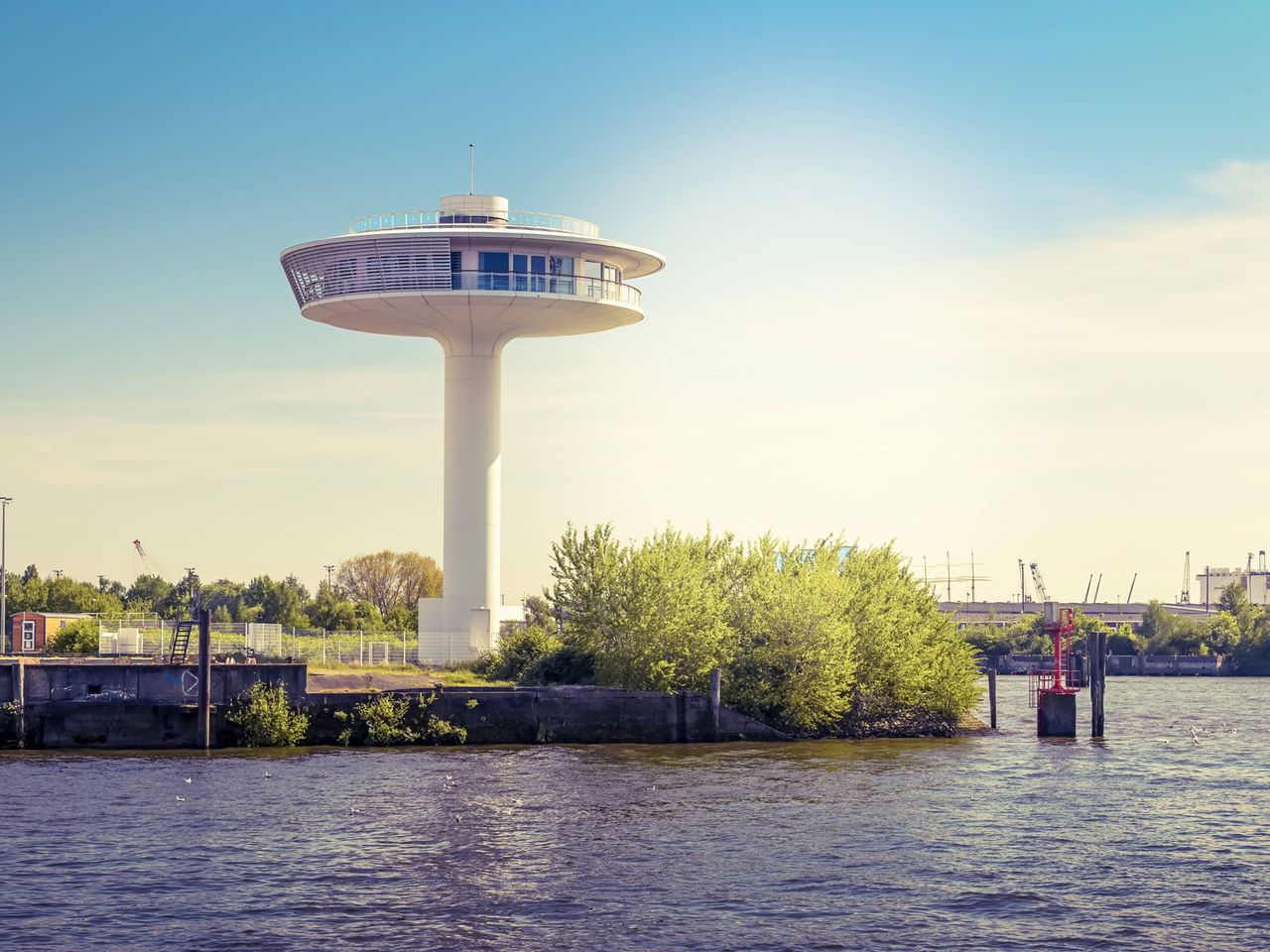Blick auf Lighthouse Zero in der HafenCity, Hamburg