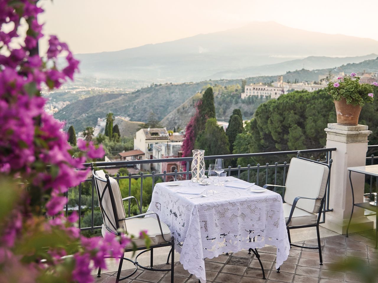 Terrasse Grand Hotel Timeo, Taormina, Sizilien