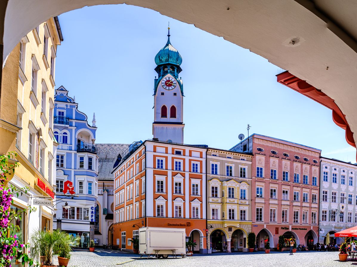 Innenstadt von Rosenheim, Bayern