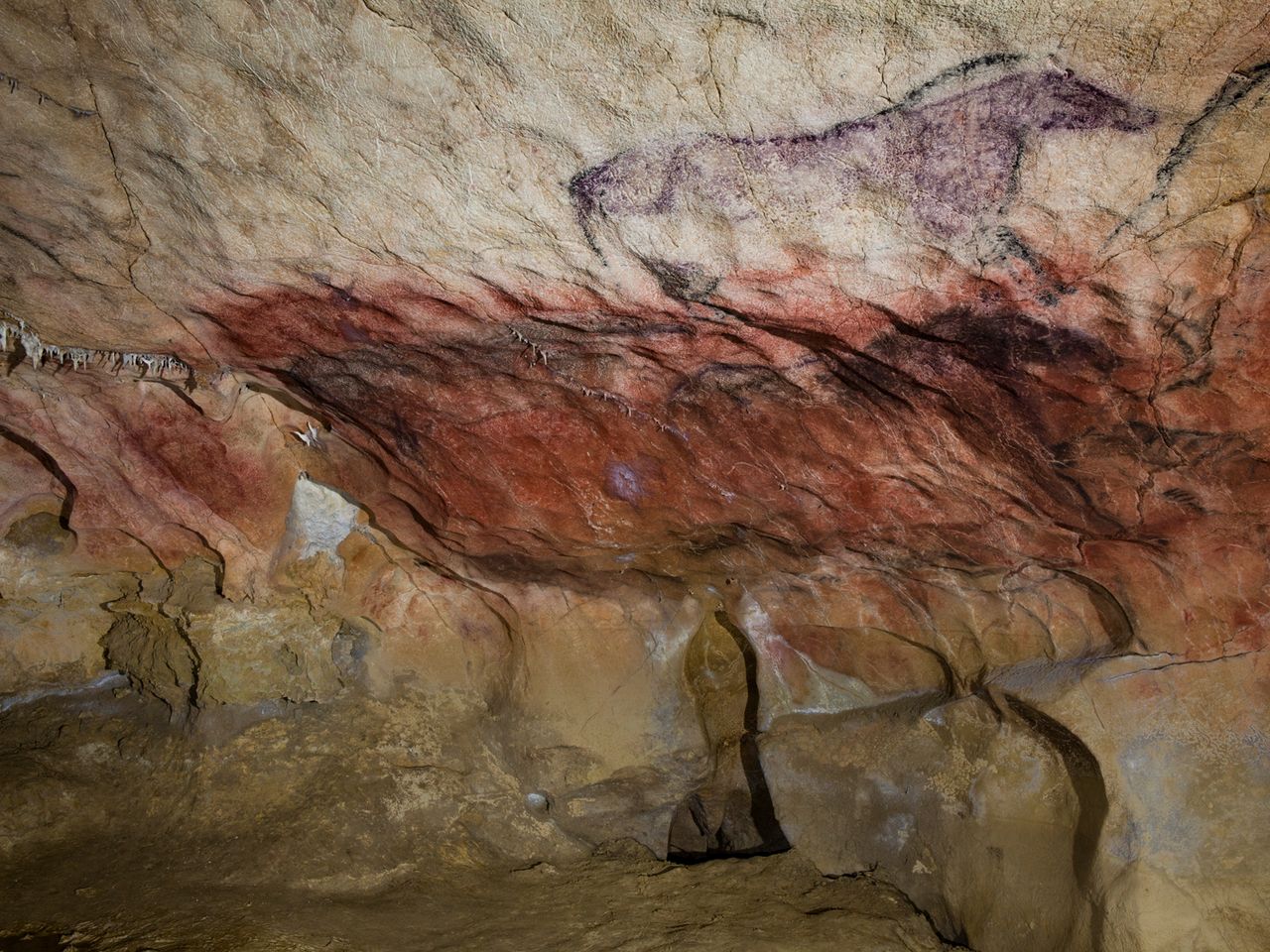 Höhlenmalereien in der Cueva Tito Bustillo, Asturien
