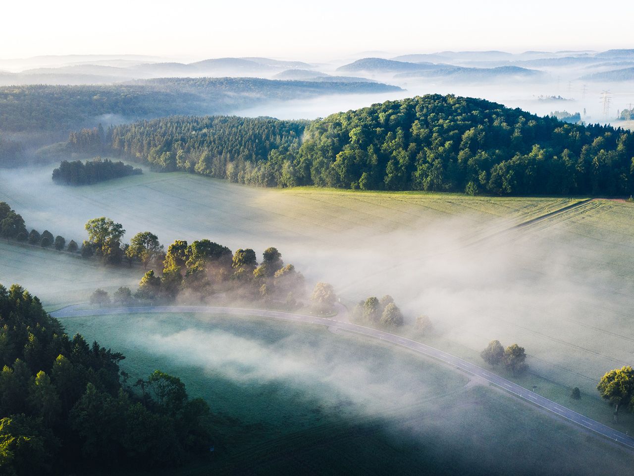 Hügellandschaft der Schwäbsichen Alb