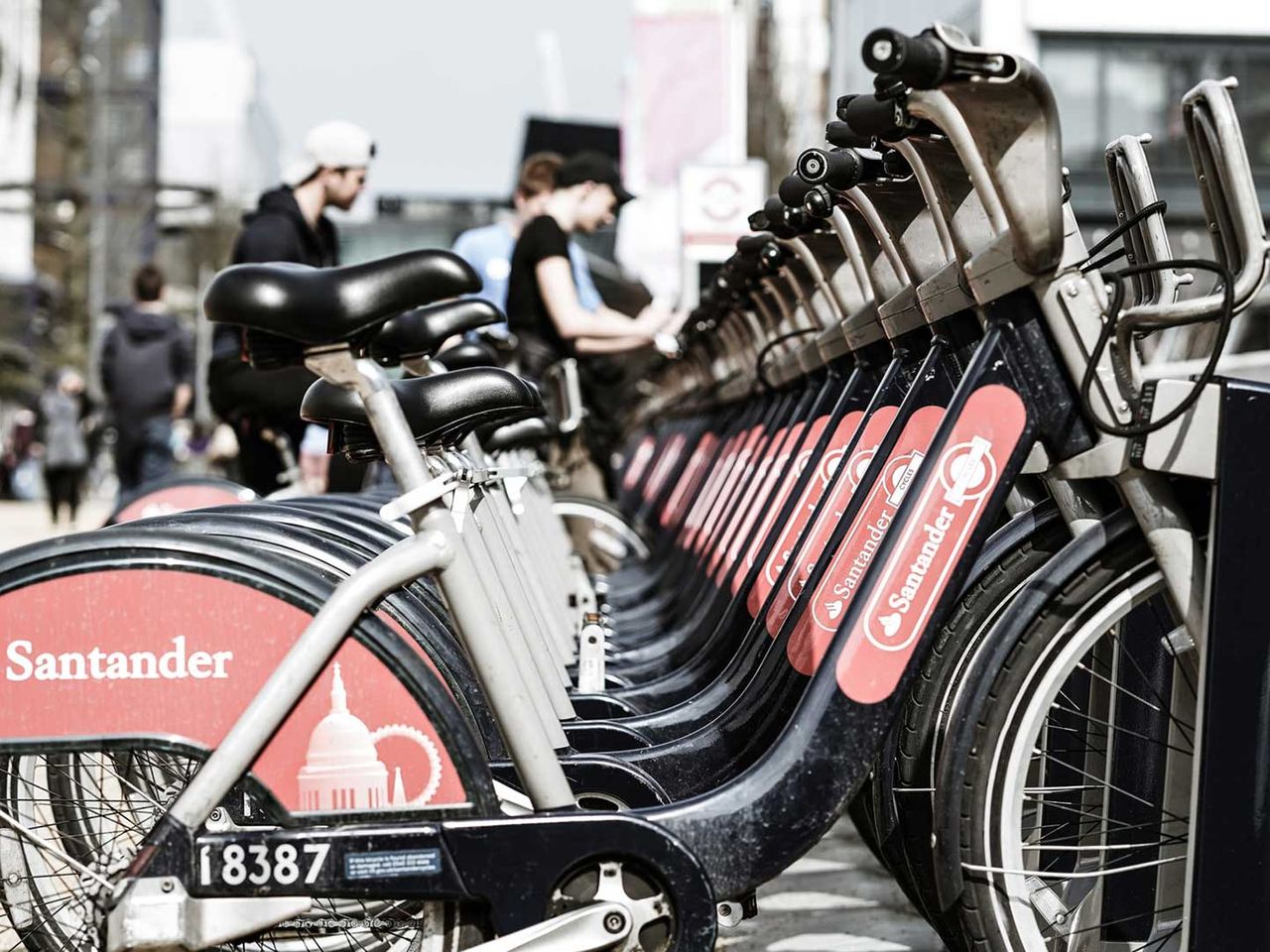 Leihfahrräder in London, Santander-Label