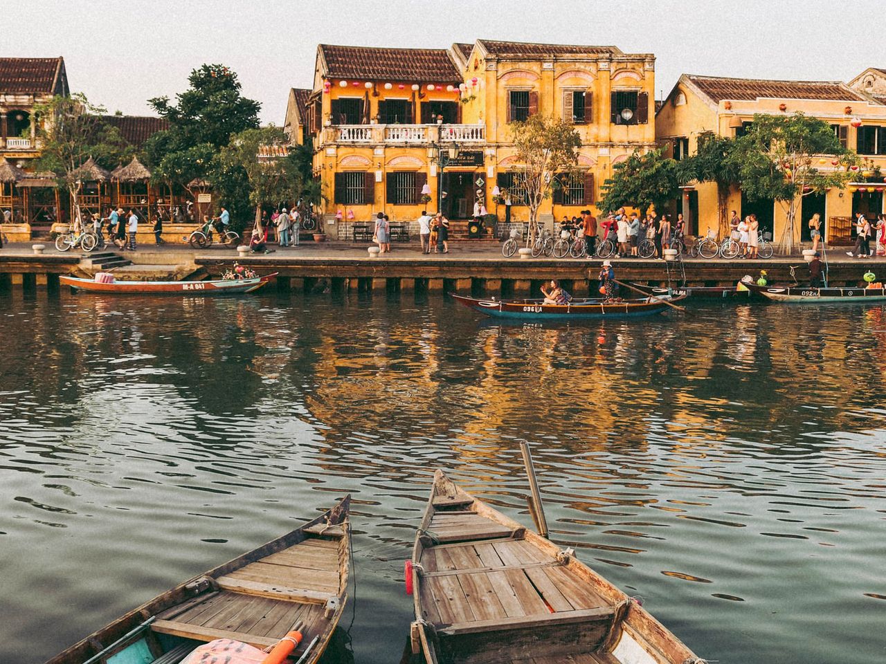 Hoi An-Stadt, Fluss und Boote
