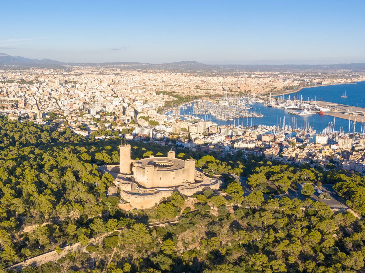Castell de Bellver, Luftaufnahme