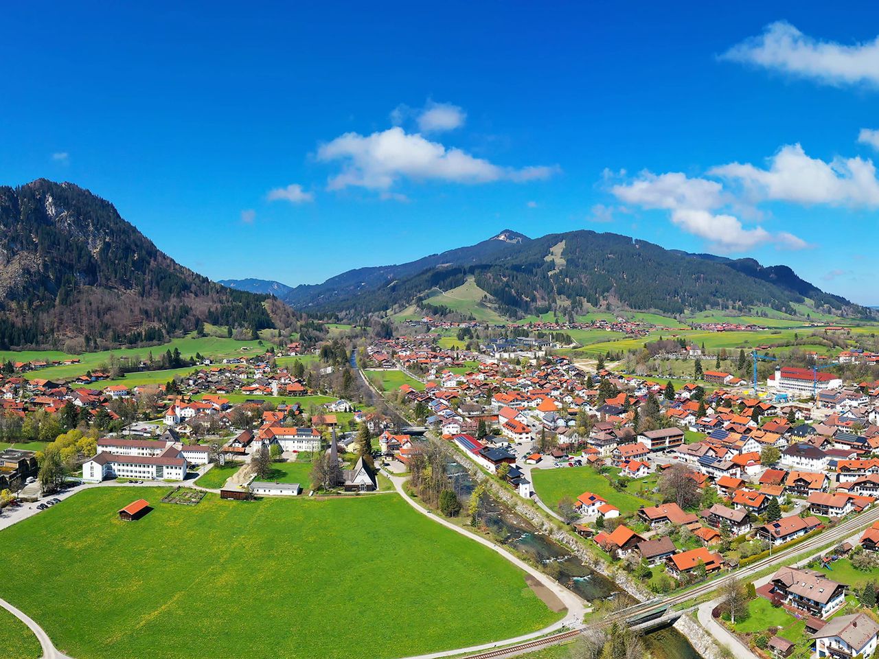Luftbild, Pfronten im Allgäu