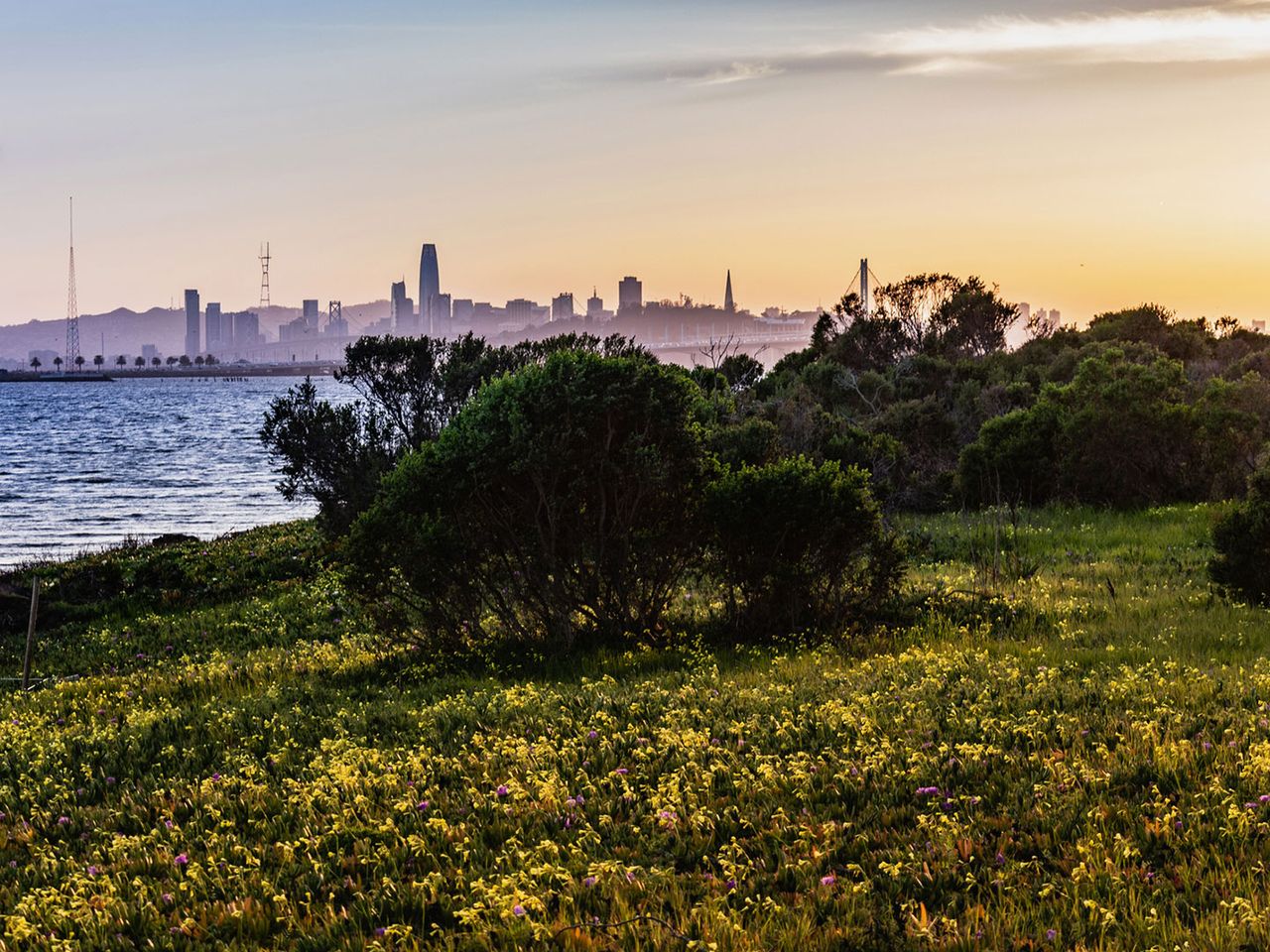 Emeryville, Blick auf die Skyline von San Francisco