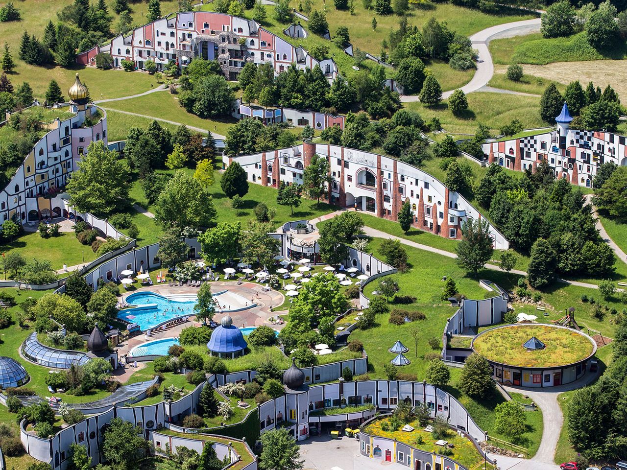 Wellnesshotel Rogner in Bad Blumau, von Friedensreich Hundertwasser gestaltet