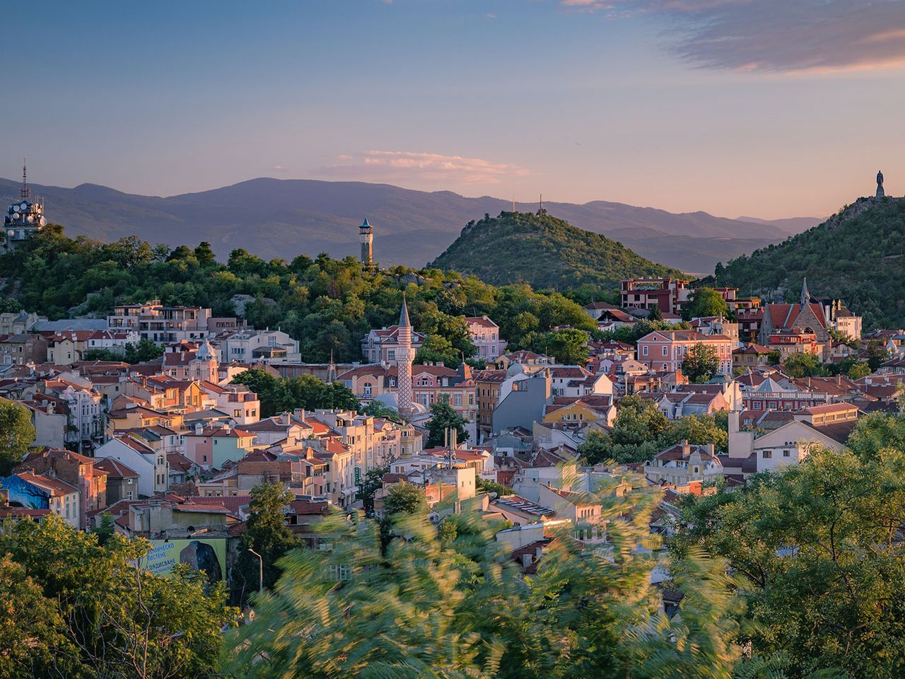 Bulgarien, Blick auf die Stadt Plovdiv