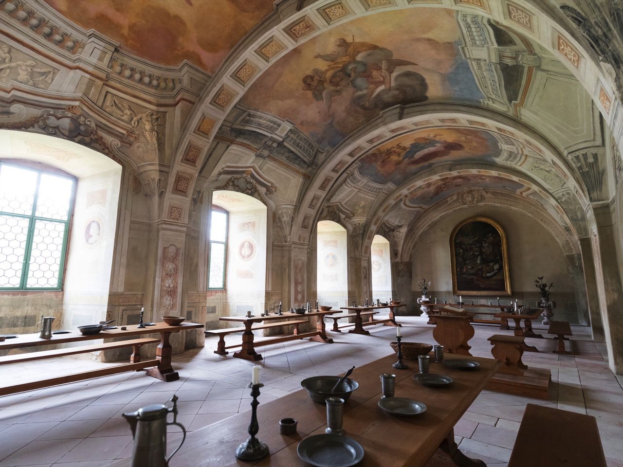 Das Deckengemälde im Kloster Seligenstadt