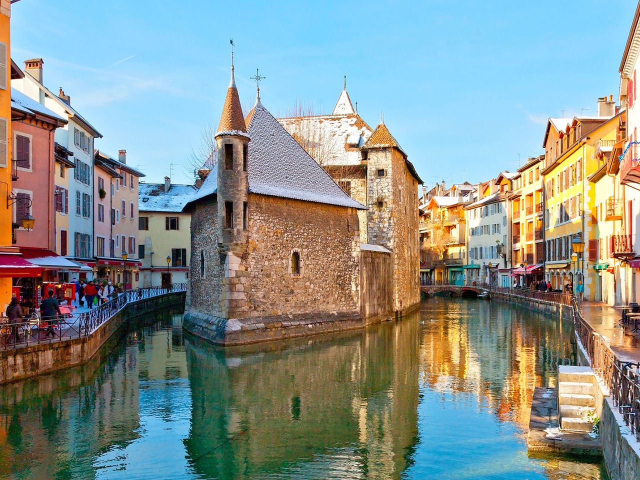 Blick auf den Palais d’Isle in Annecy