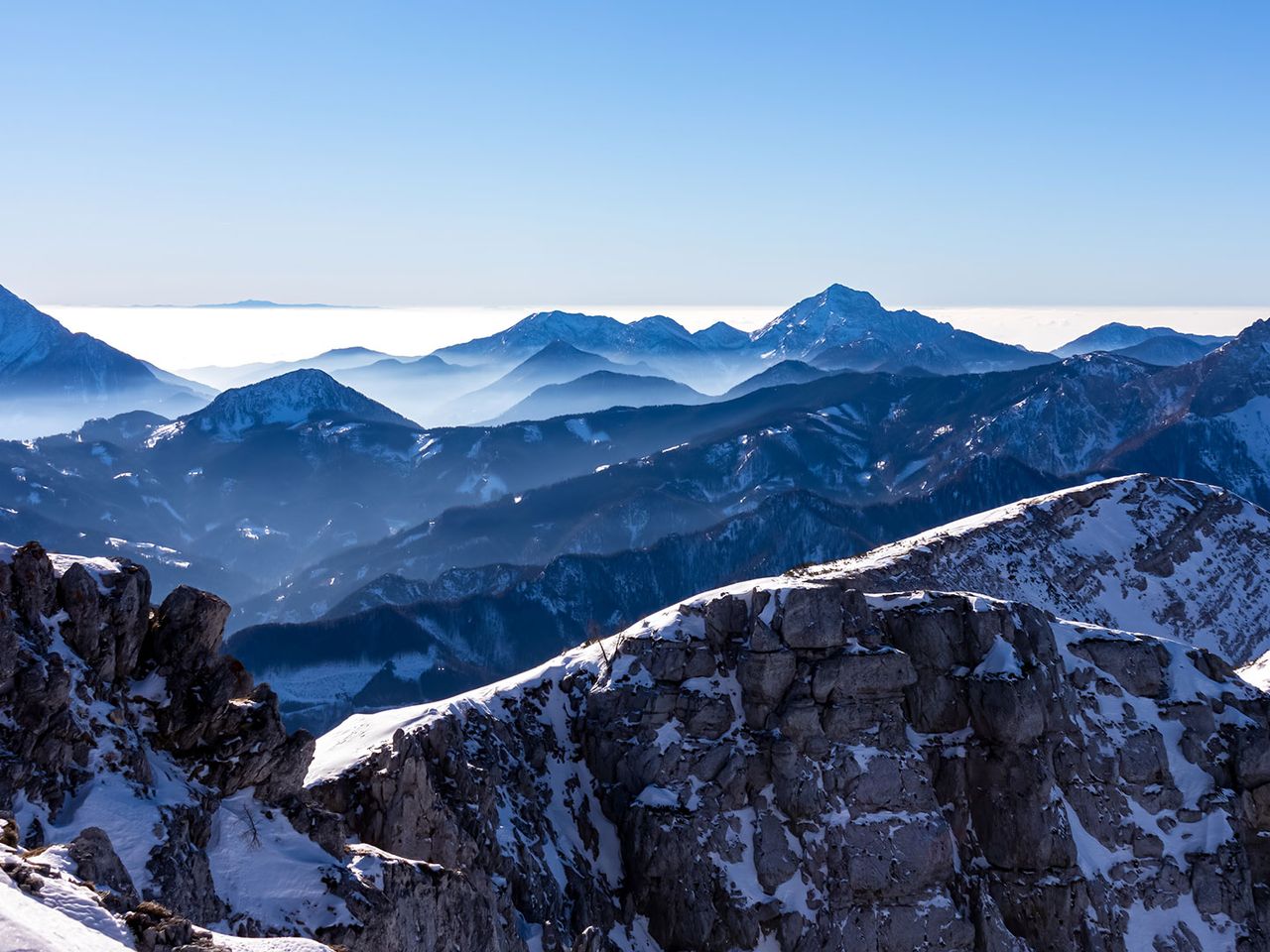 Blick auf den Hochobir in Kärnten 