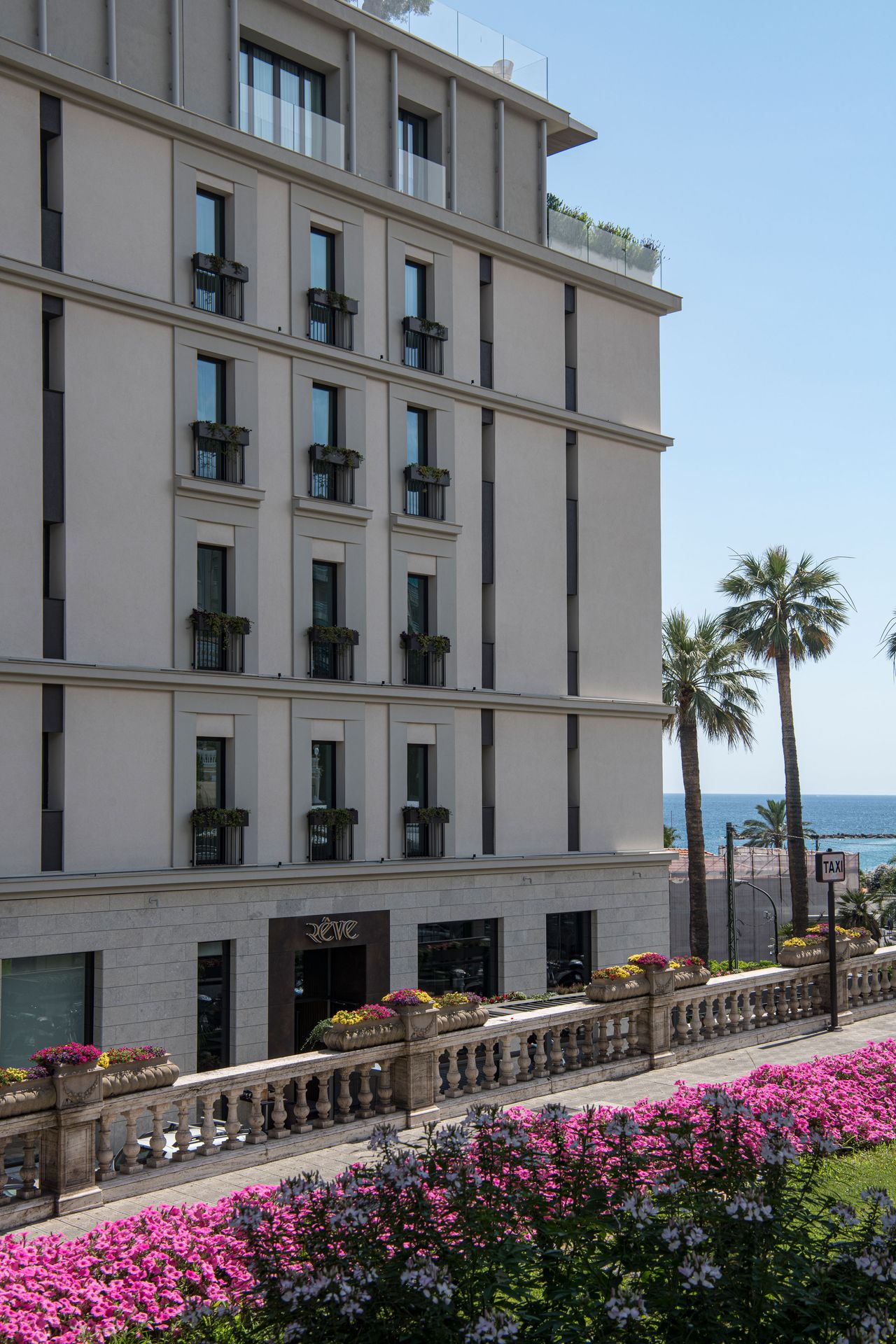 Fassade des Europa Palace Sanremo