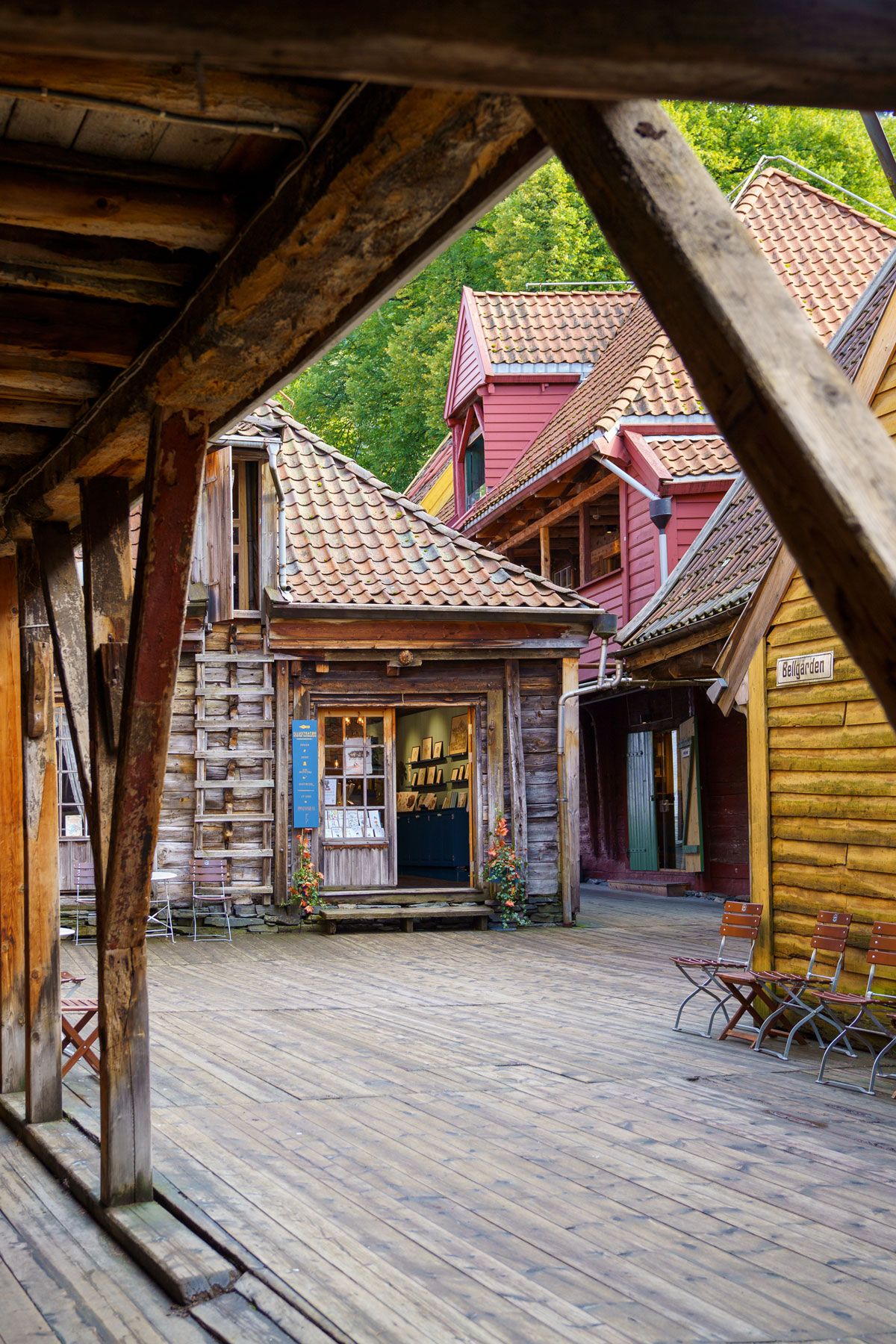 Bryggen in Bergen, Stadtansicht 