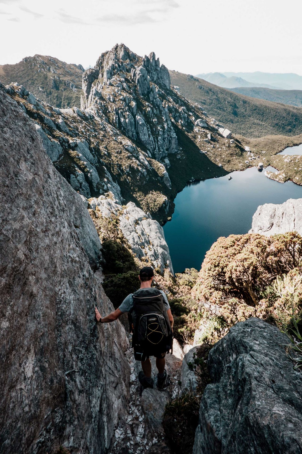Wanderer im Southwest-Nationalpark mit der Western Arthurs Traverse