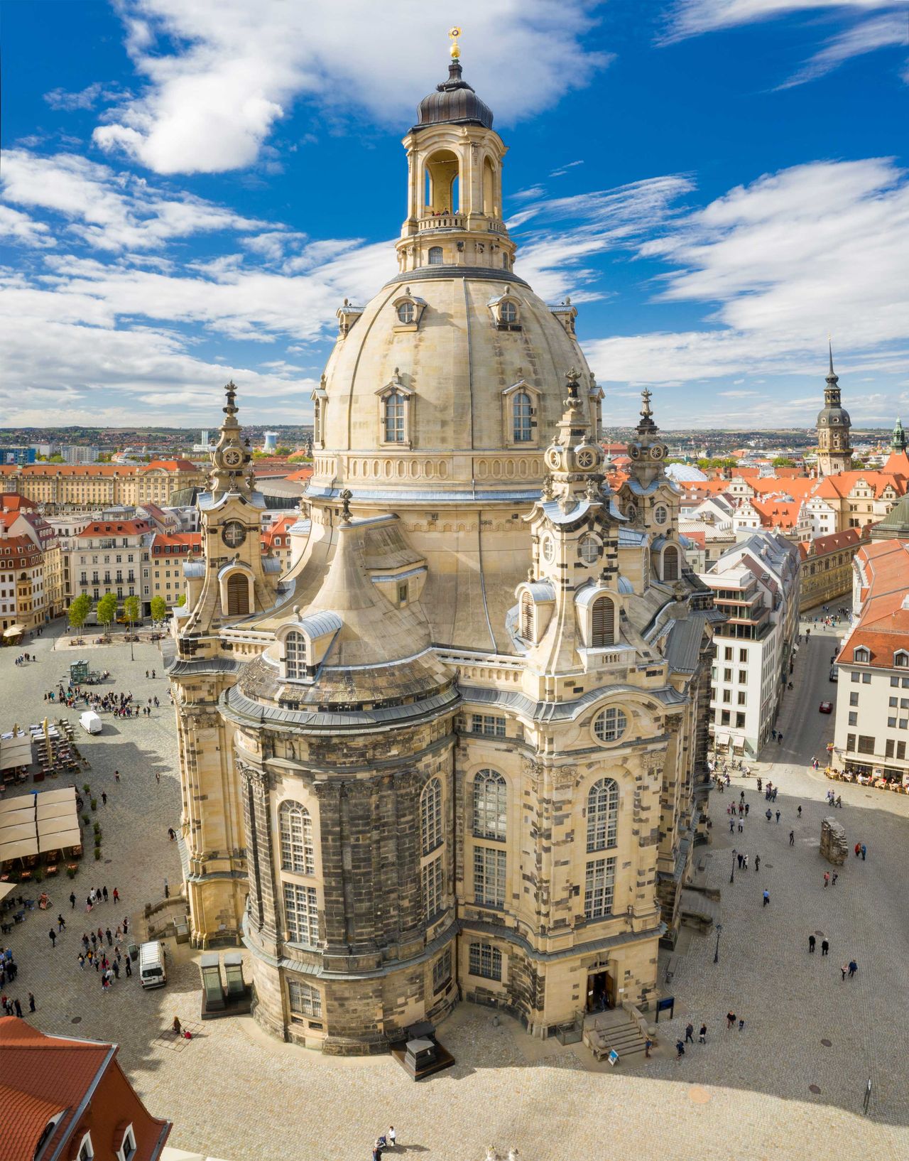 Frauenkirche in Dresden von oben