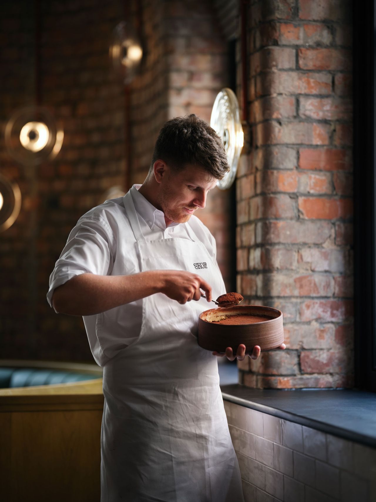 Tom Barnes kocht im Restaurant Skof, Manchester