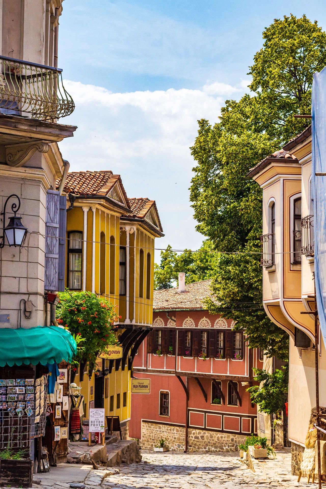 Gasse in Plowdiw, Bulgarien
