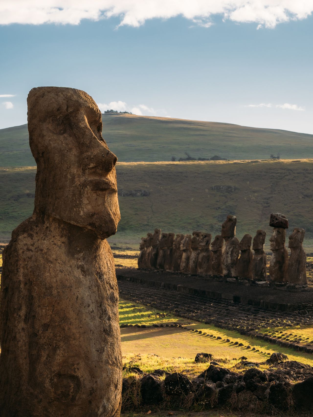 Moai-Steinstatuen auf der Insel Rapa Nui, Chile