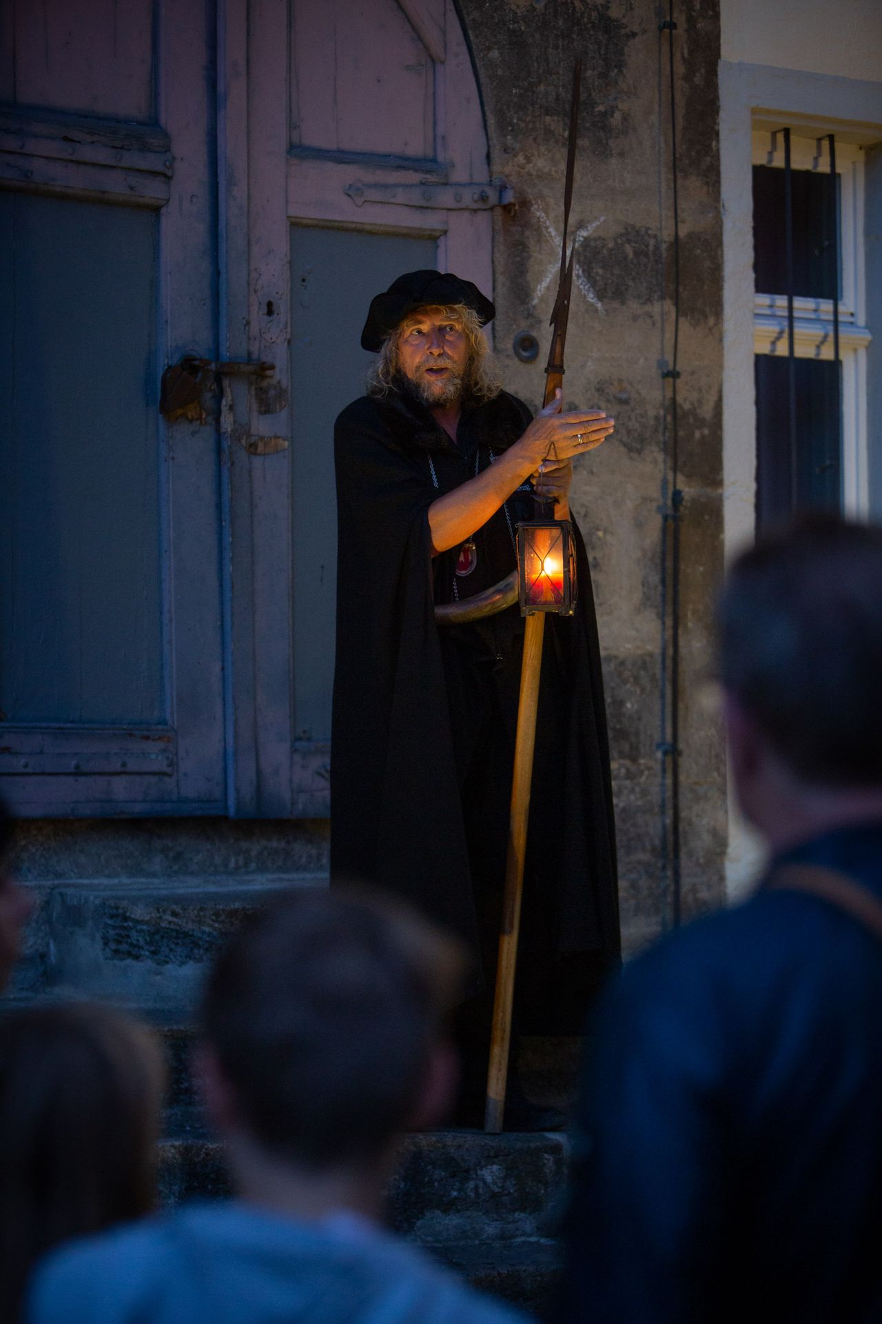 Nachtwächter Hans Georg Baumgartner in Rothenburg ob der Tauber