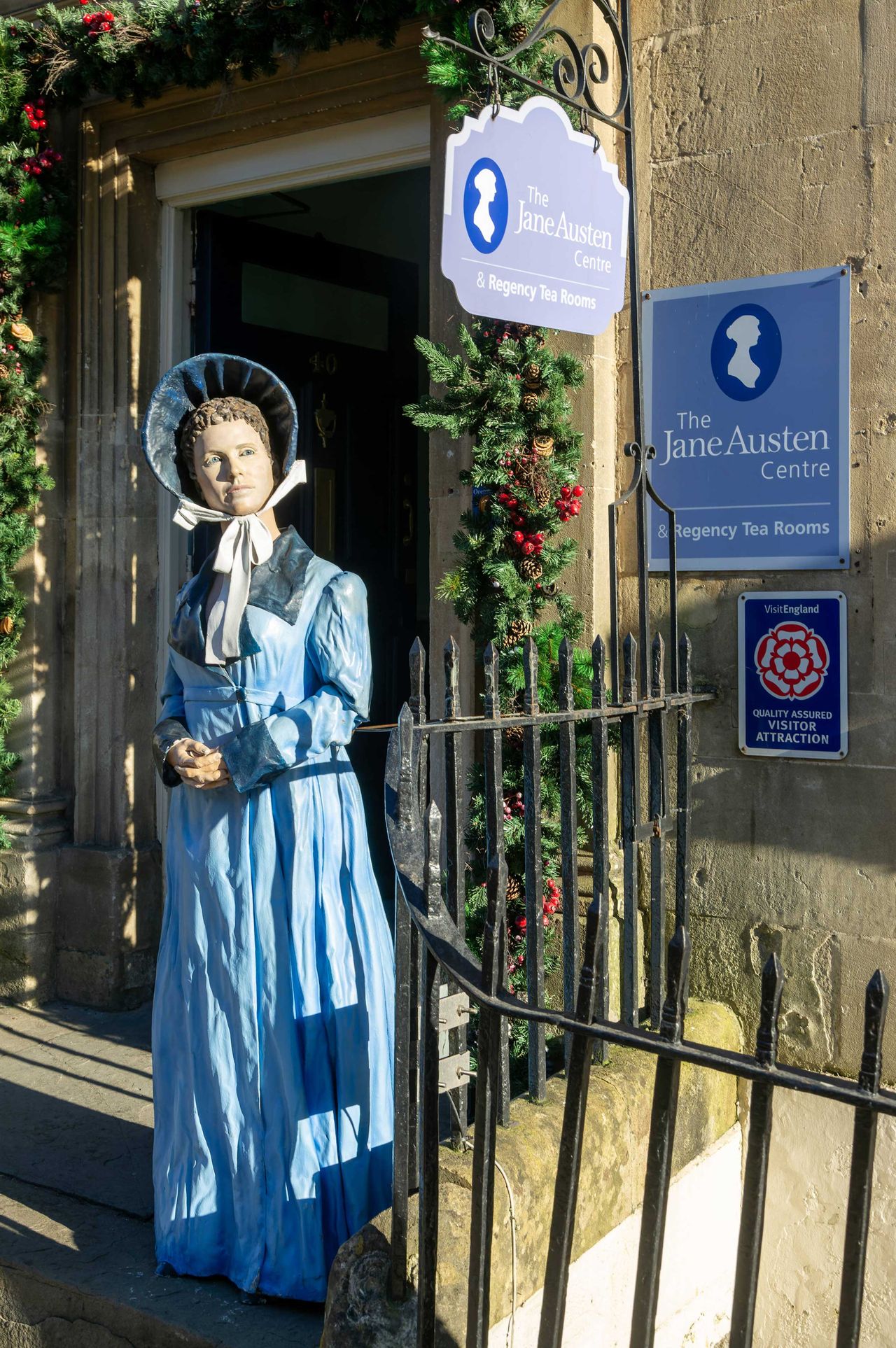 Eingang des Jane Austen Centre in Bath