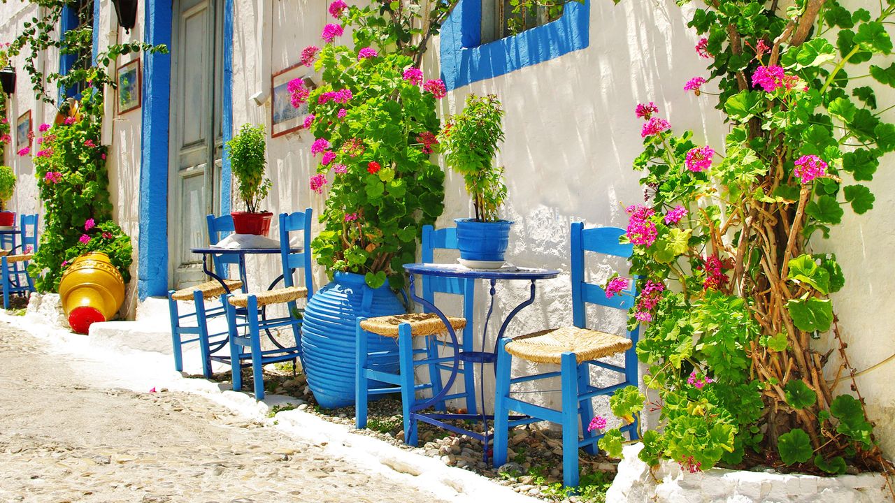 kleine Gasse auf Kos, griechische Inseln