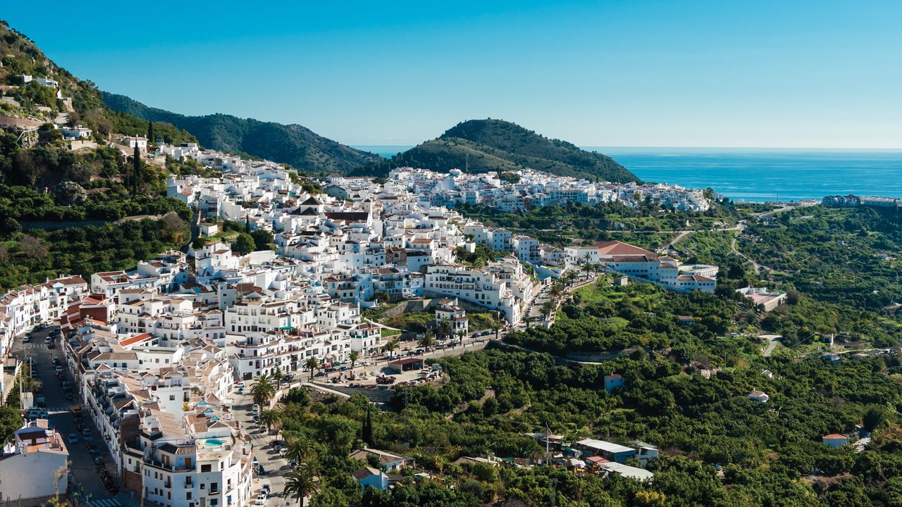 Blick auf Frigiliana, Costa del Sol