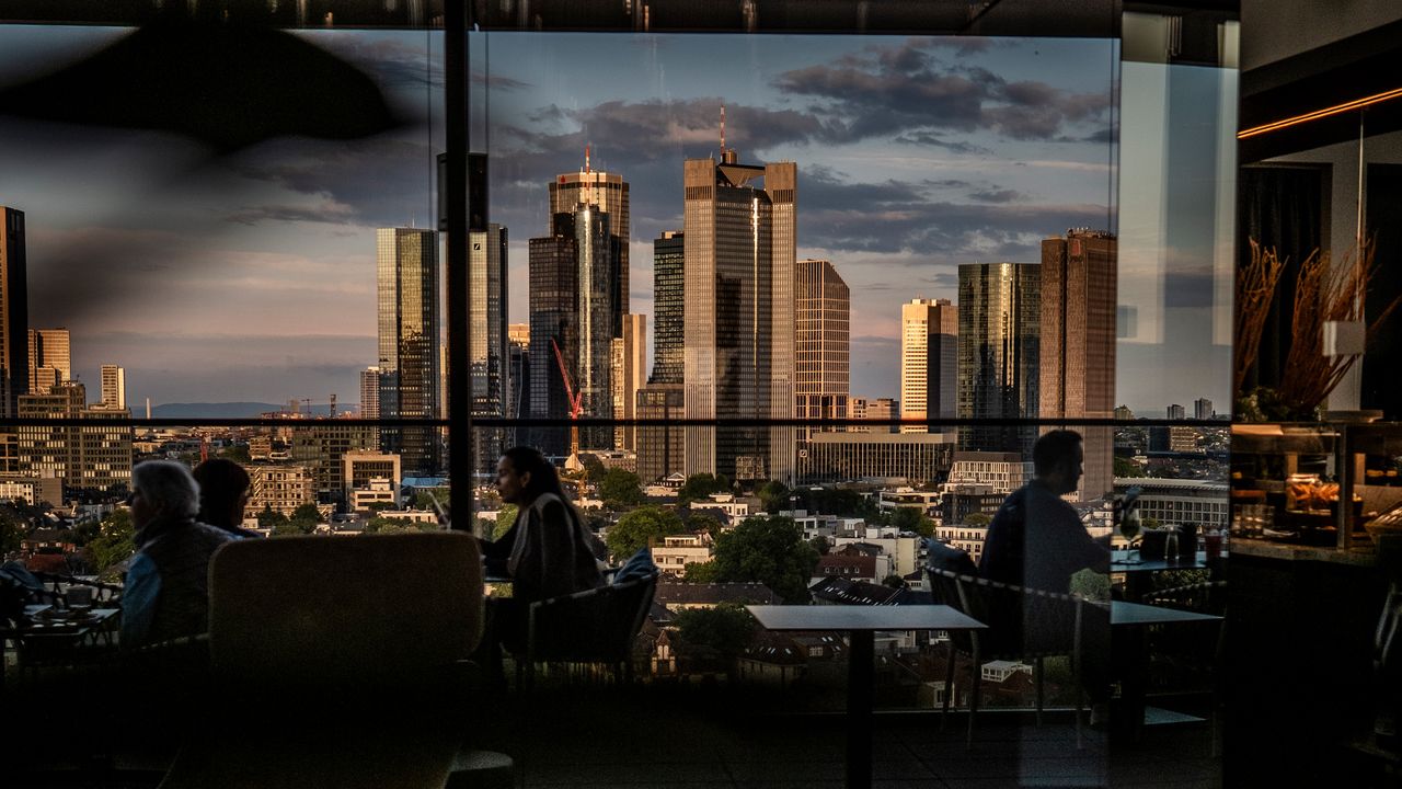 Blick auf die Skyline von Frankfurt