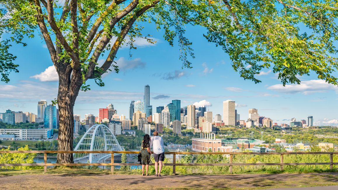 Skyline von Edmonton, Alberta in Kanada