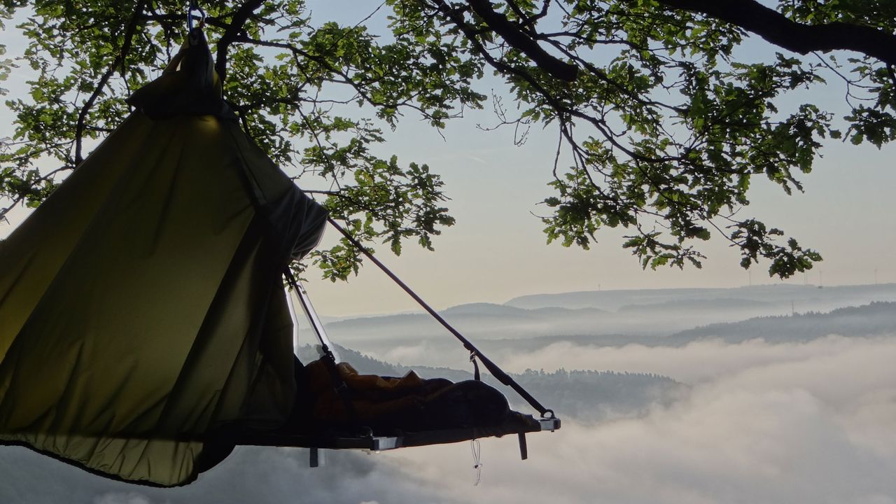 Cloefhänger, Zelt an der Saarschleife