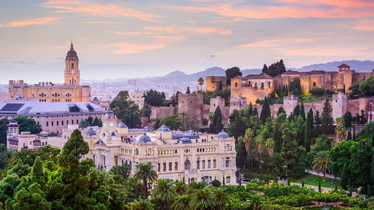 Blick auf das Zentrum von Málaga