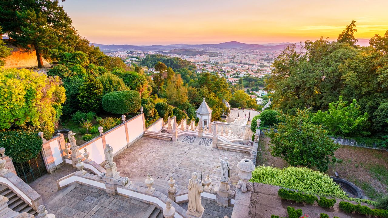 Ausblick über Braga von der Kirche Bom Jesus do Monte