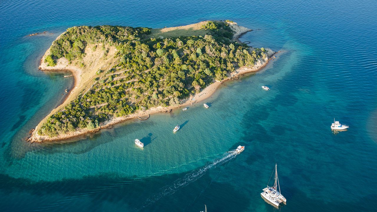 Insel Rab von oben