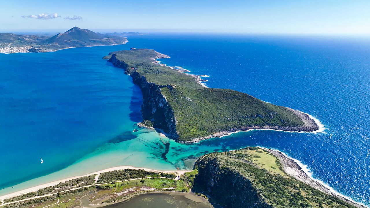 Sphaktiria in der Bucht von Navarino, Messenien