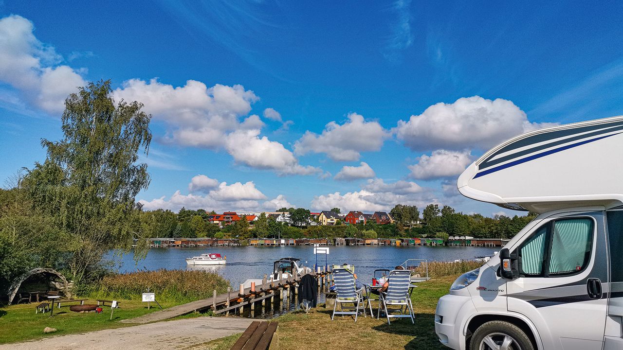 Camping in Mecklenburg-Vorpommern, Wohnmobil, See