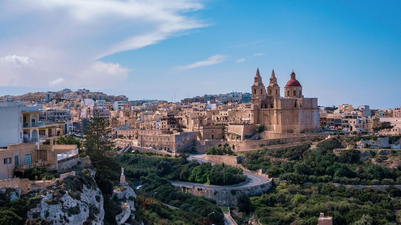 Blick auf Mellieħa auf Malta