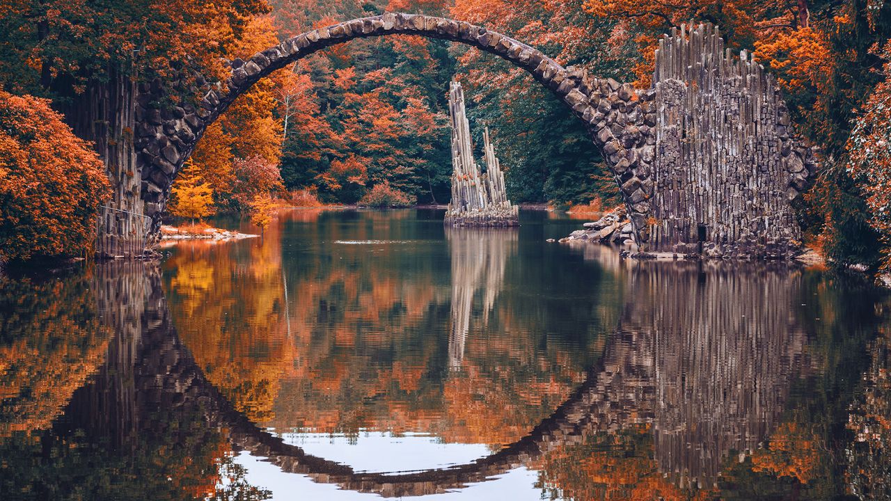Rakotzbrücke in Kromlau, Sachsen